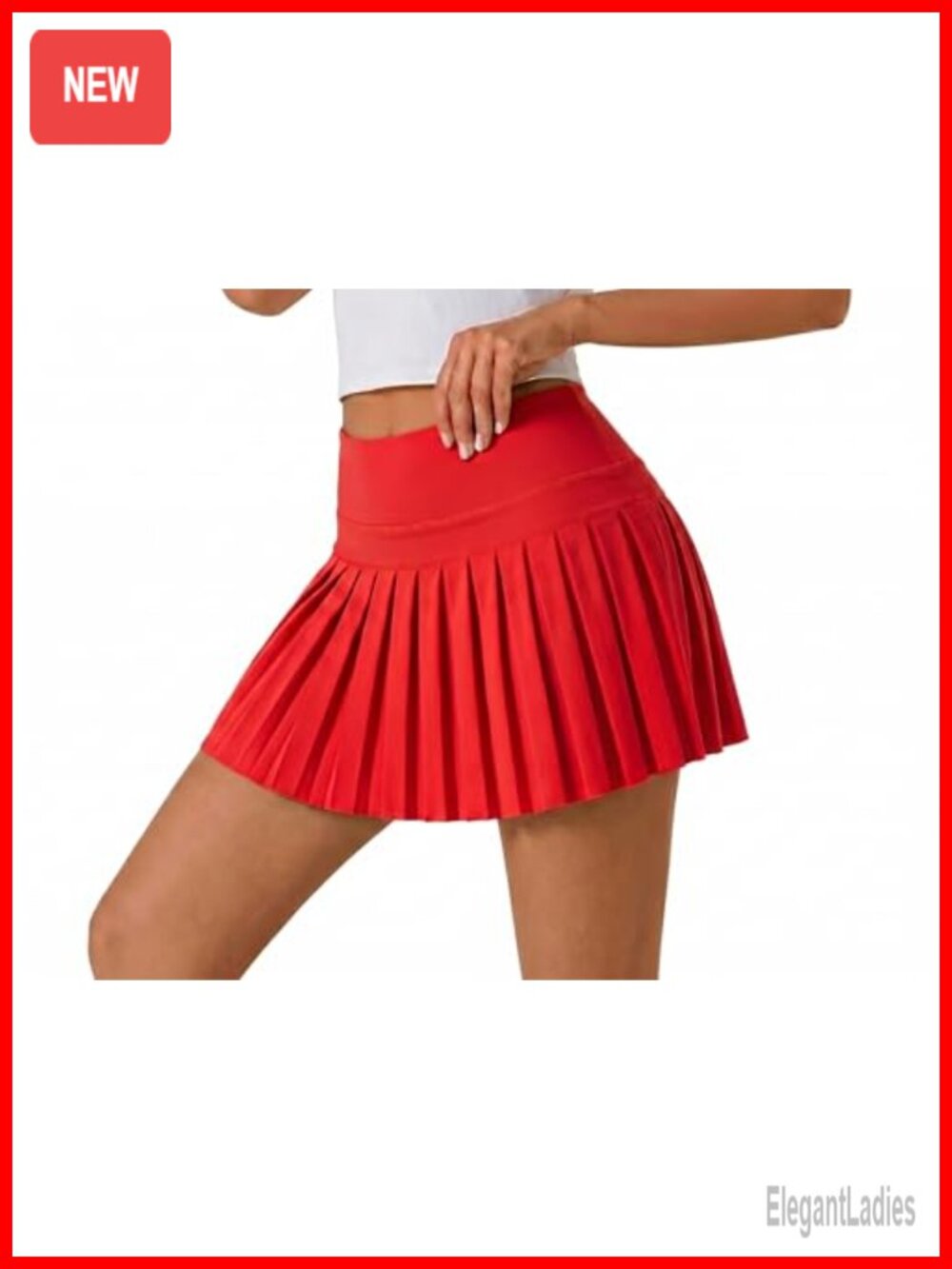 Women's Athletic Tennis Skort with Pockets Pleated High Waist